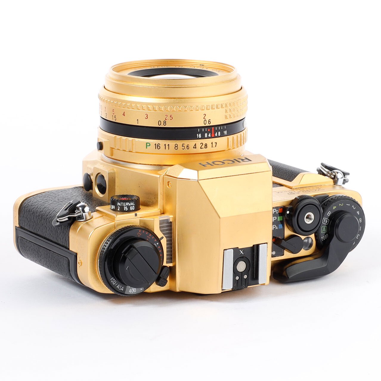 Ricoh XR-P Multi-Program Rikenon P 1.7/50mm Gold limitierte Edition Holz Box