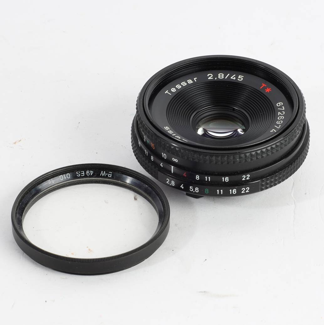 Carl Zeiss Tessar Pancake 2.8/45 T* 45 mm 2.8 C/Y Contax ▻ bei SHphoto.de