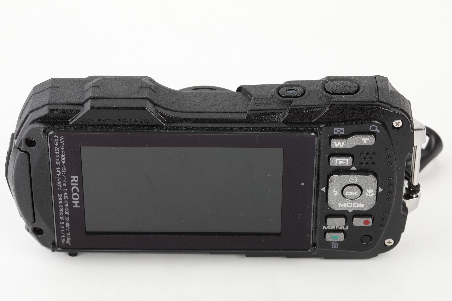 Ricoh WG-80 orange ca. 500 Verschlußauslösungen