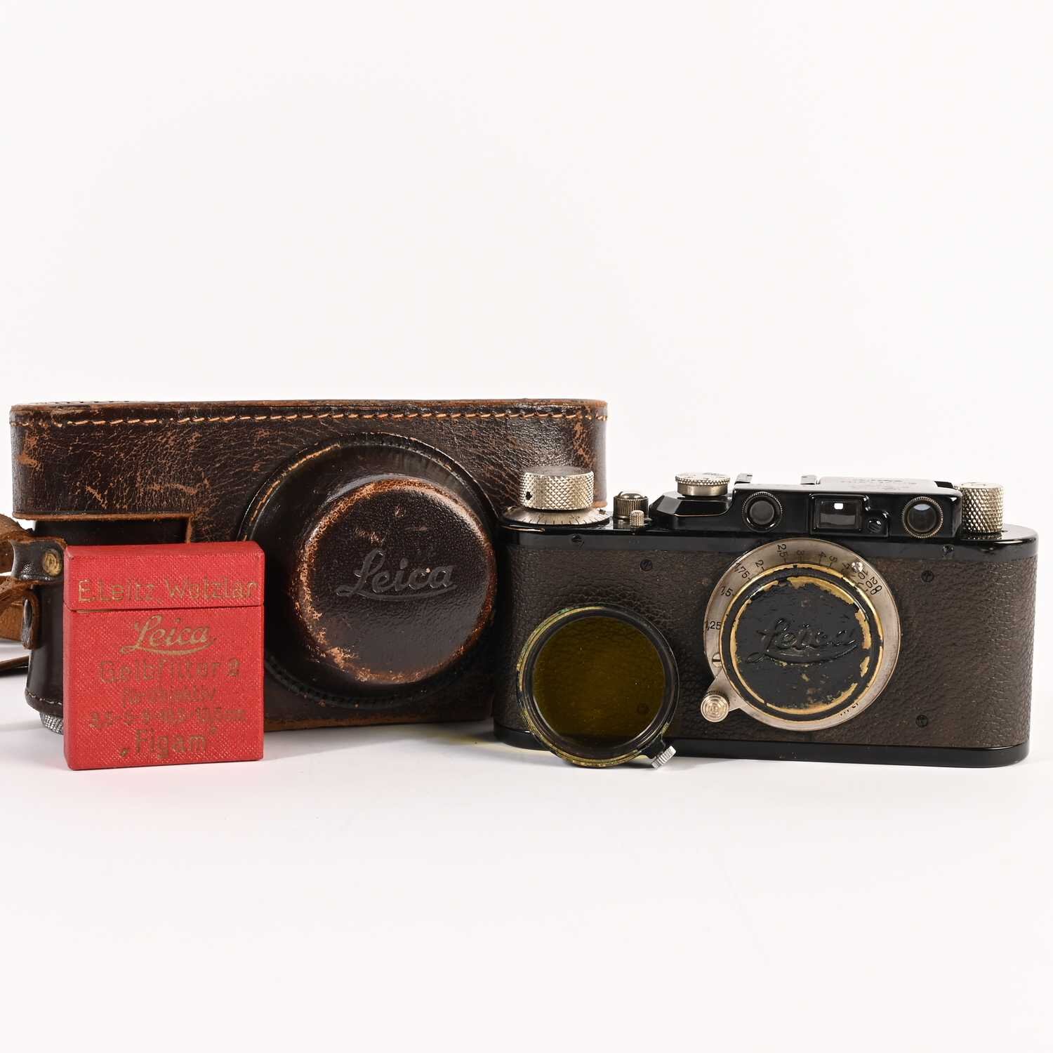 Leitz Leica Standart schwarz Lack Nr.104129 Baujahr 1933 Nickel-Elmar 3,5/5 cm