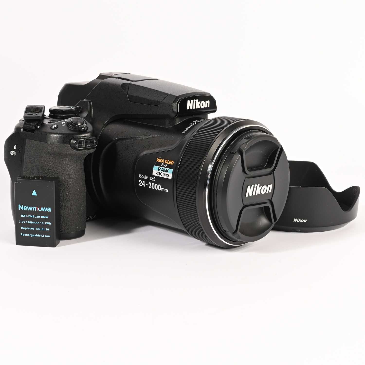 Nikon Coolpix P1000 16MP 125x opt. Megazoom 3.2 Zoll RGBW Display Digitalkamera schwarz 4K