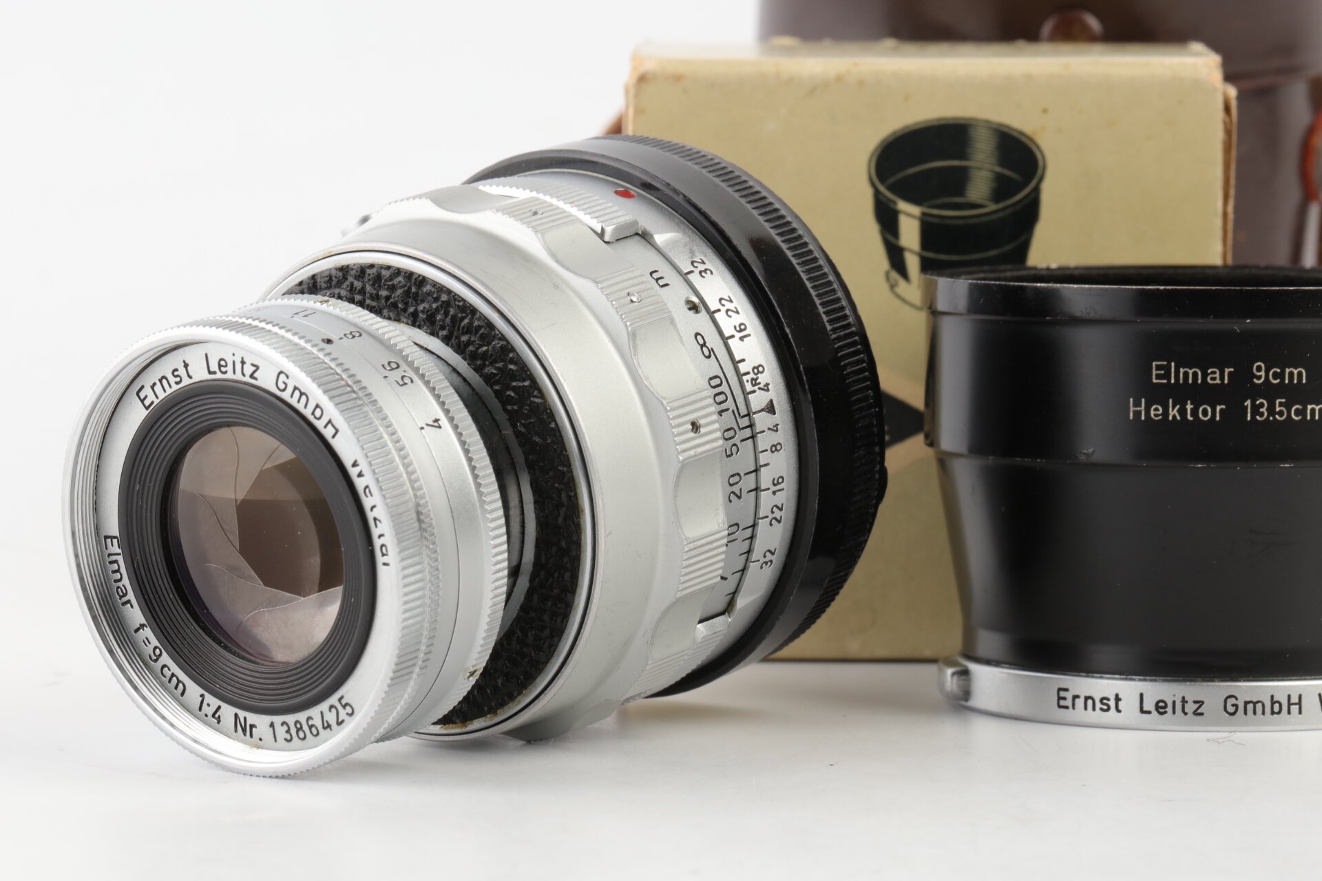 Leica M Elmar 9cm 4 versenkbar + IUFOO Gegenlichtblende