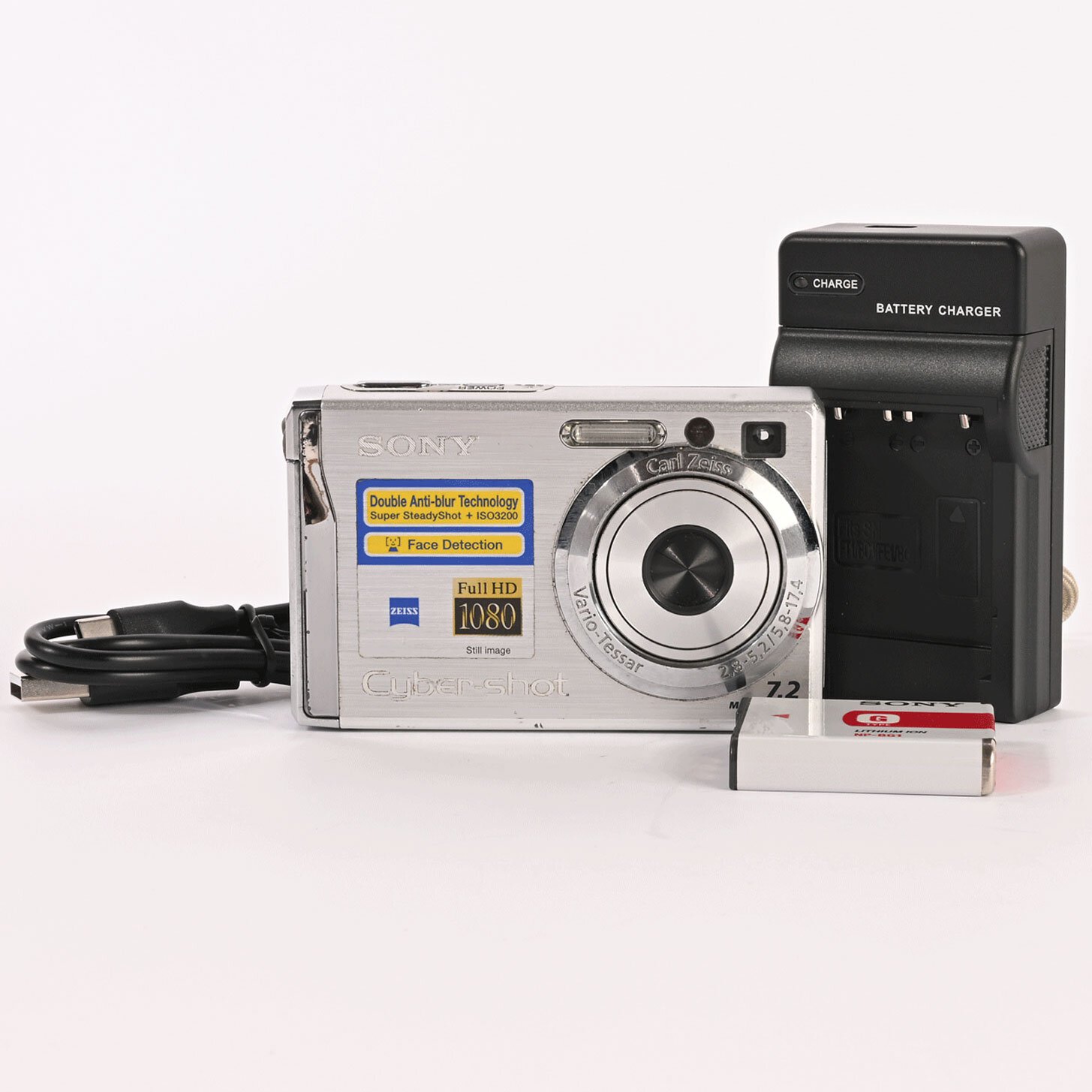 Sony Cyber-shot DSC-W80 7,2MP 3x Digitalkamera  Silber