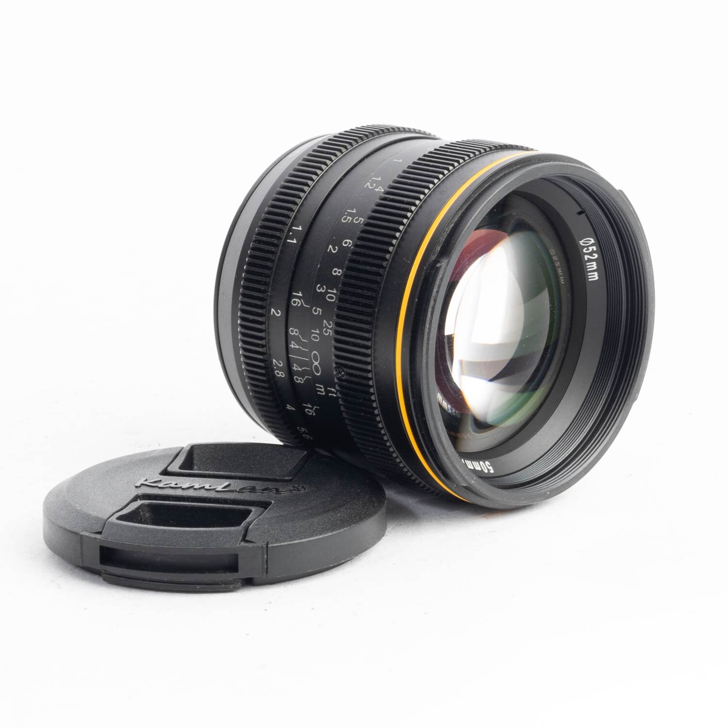 Kamlan 50 mm F1.1 APS-C manuelles Objektiv für Micro Four Thirds M43 MFT