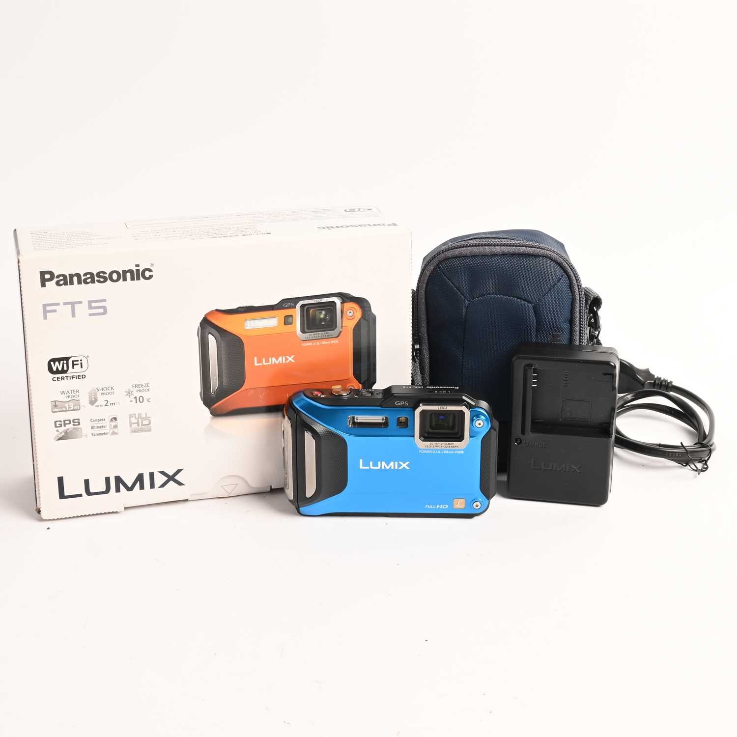 Panasonic Lumix DMC-FT5 Blau Digitalkamera GPS WiFi Full HD Water proof 13m