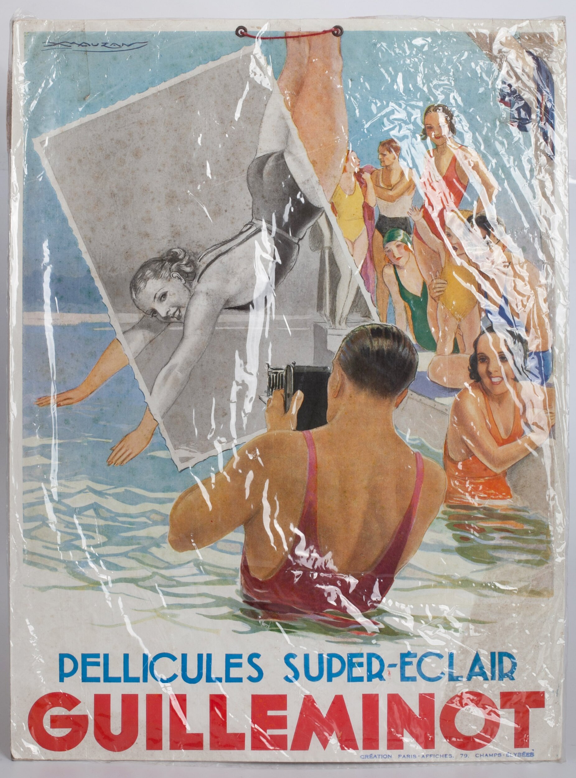 Pellicules Super-Eclair Gaullemont  Werbeschild 34,5x46cm