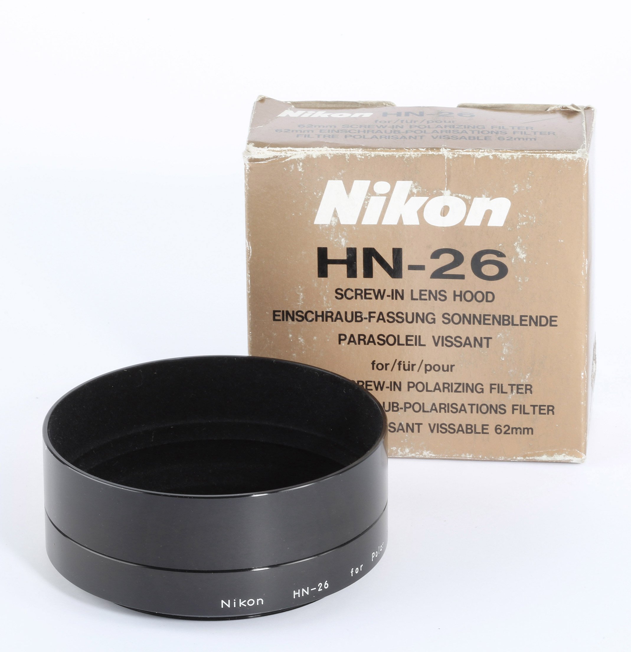 Nikon HN-26 lenshood for 62mm-polarizing-filter