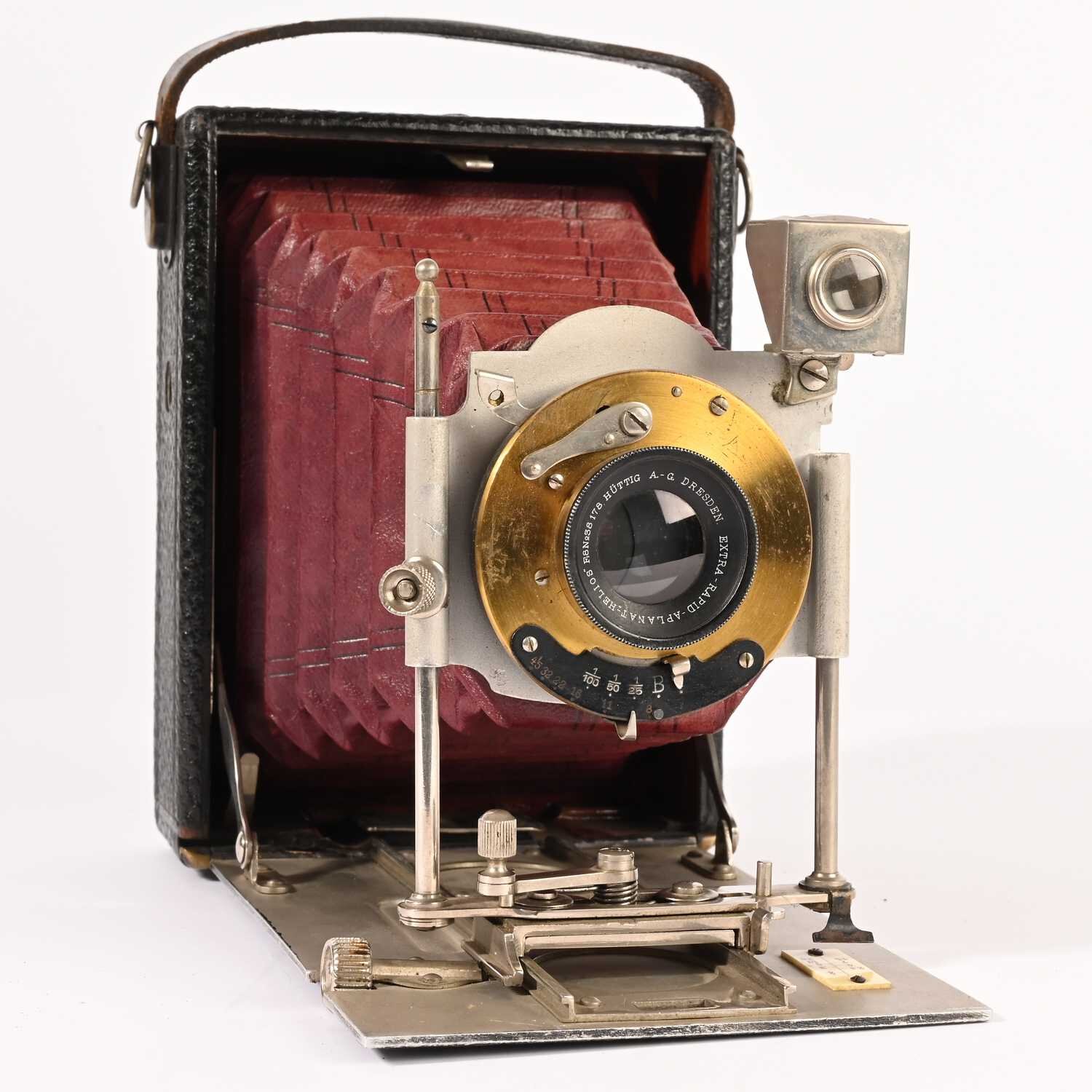 Plattenkamera Hüttig A.-G. Dresden Exakta Aplanat Helios nottested
