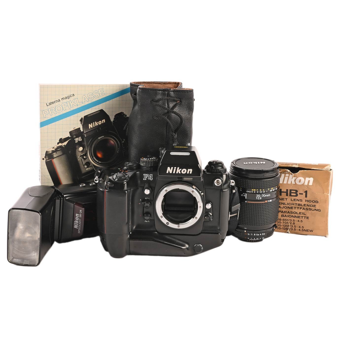 Nikon F4 SLR Kamera AF Nikkor 35-70/2,8 MF-23 , MB-21