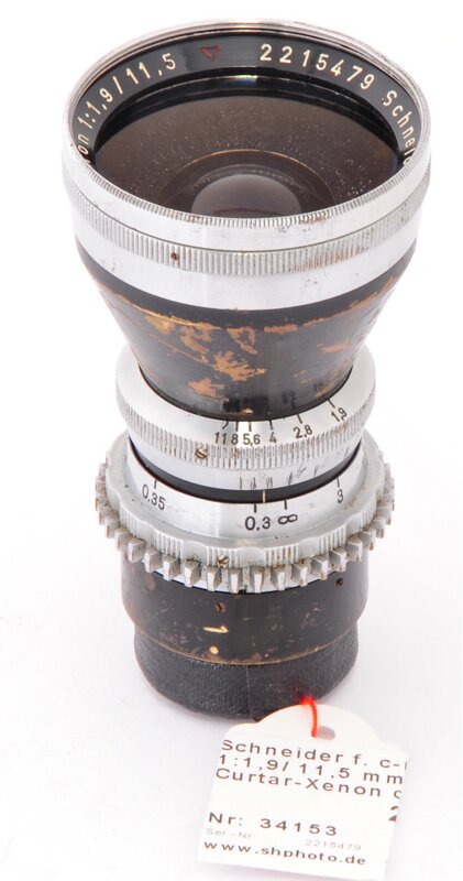 Schneider f. c-mount 1:1,9/11,5 mm Curtar-Xenon c-mount