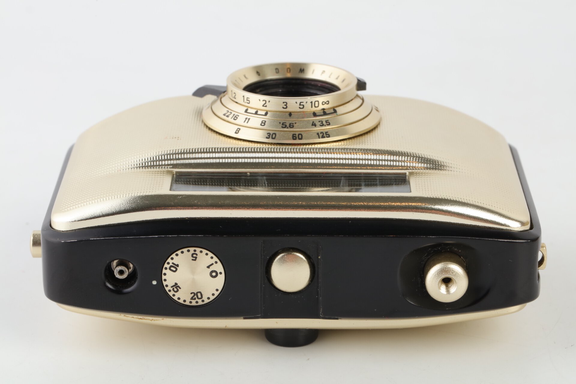 Pentacon PENTI II schwarz gold HALBFORMAT mit Meyer-Optik Domiplan V 3,5/30 mm