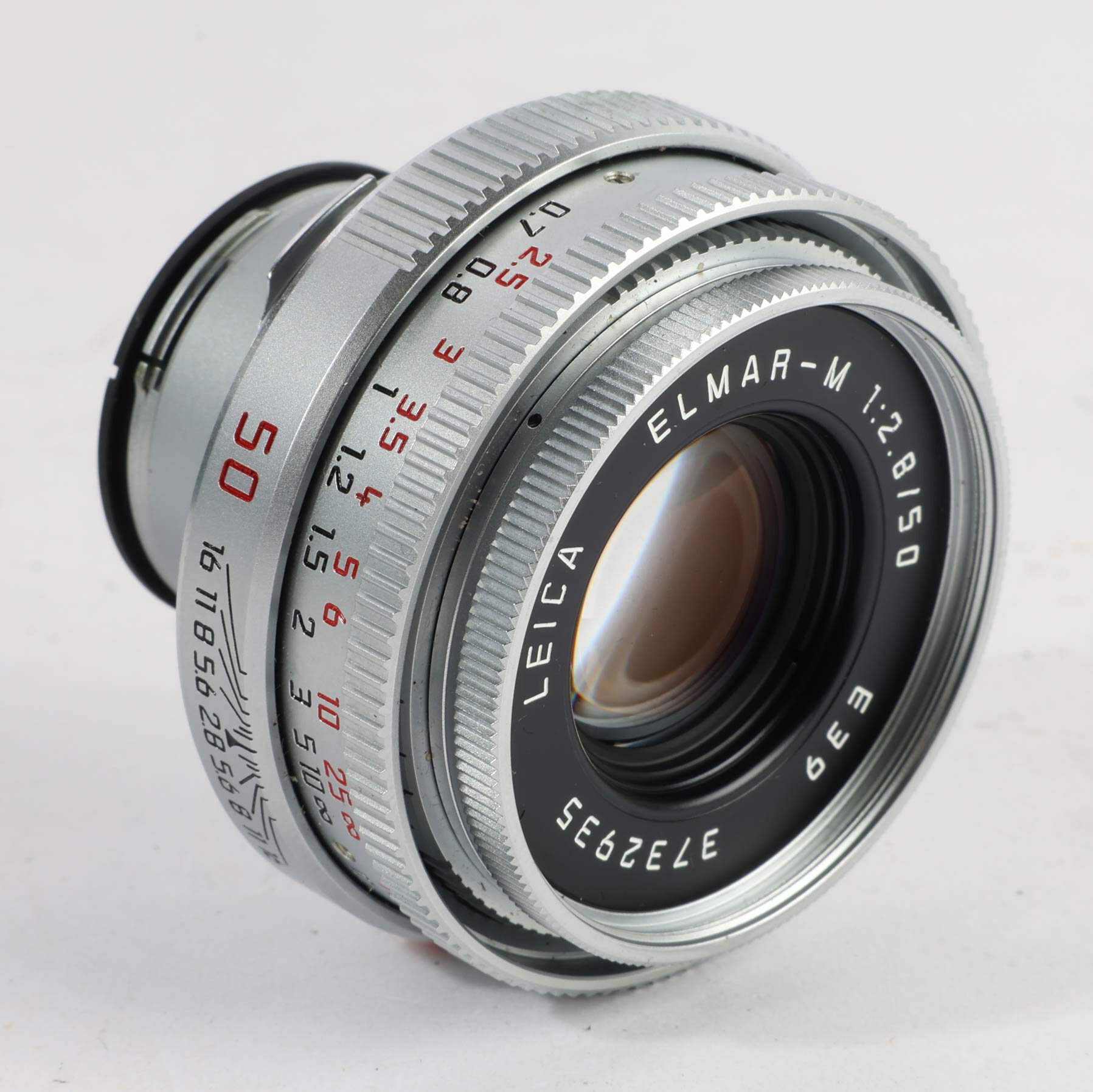 Leitz Leica ELMAR-M 50mm f2.8 Silber Spätes Modell E39 11823