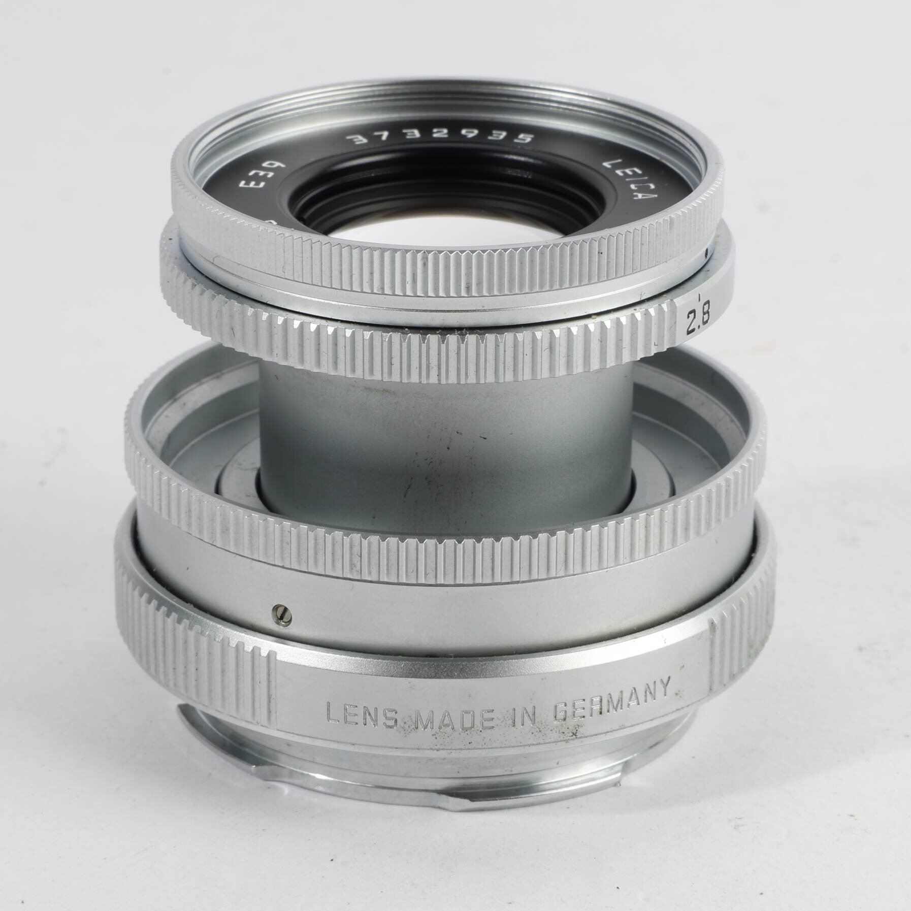 Leitz Leica ELMAR-M 50mm f2.8 Silber Spätes Modell E39 11823