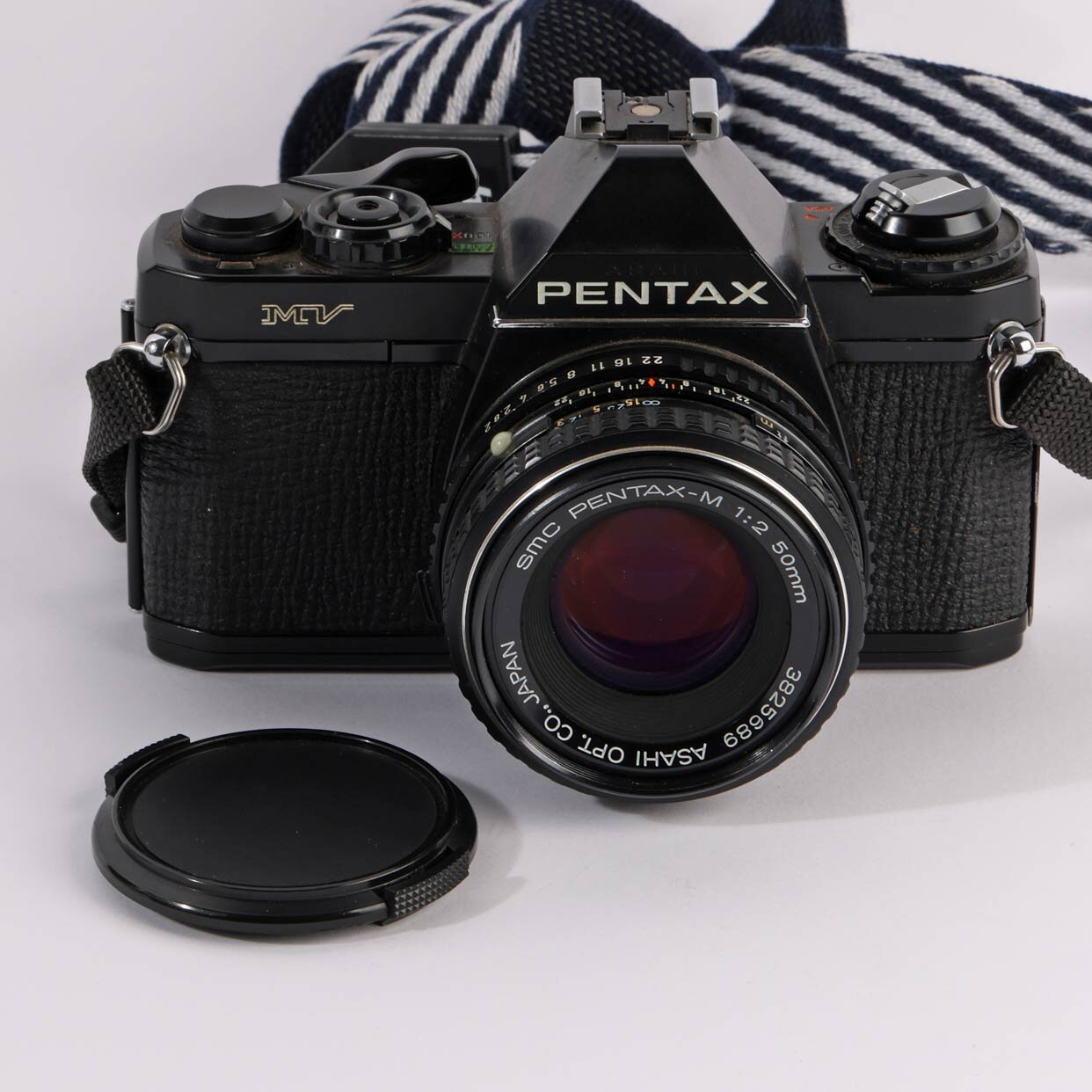 Pentax MV Kamera Film SLR Pentax-M 50mm 1:2 f2 Objektiv black